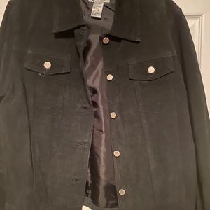 Suede jean jacket